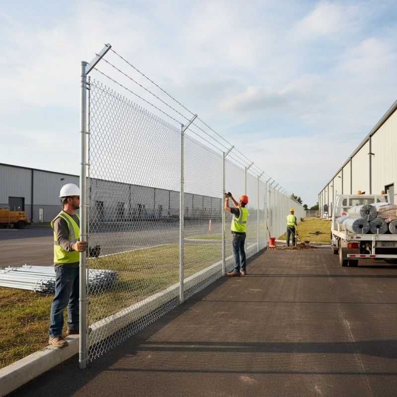 Commercial Fence Construction detail